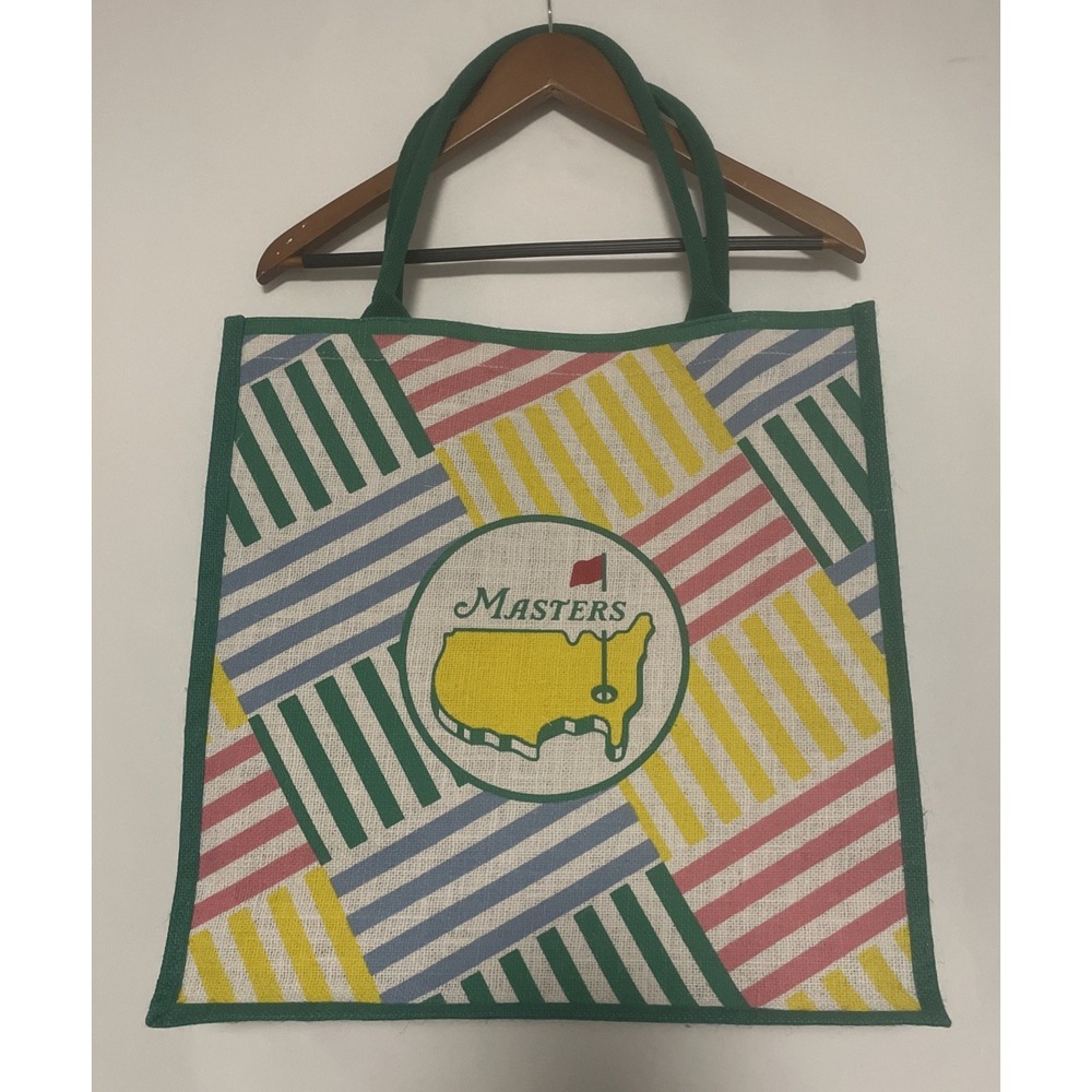 2026 Masters Augusta National Golf Multi-Colored Jute Bag NEW